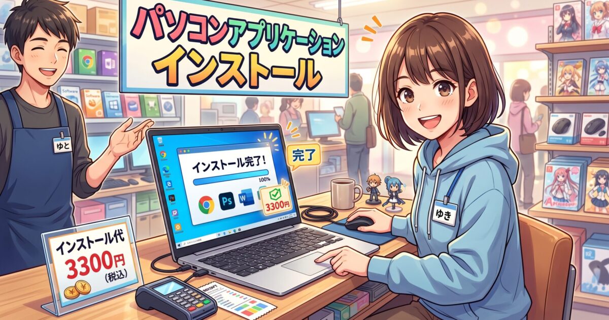 パソコンのアプリケーションインストール