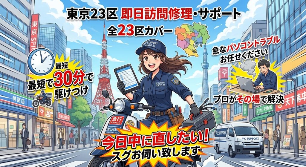 東京23区即日訪問いたします