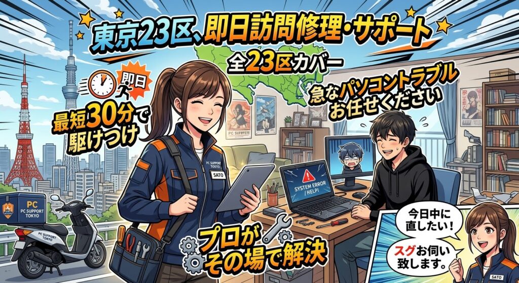 東京23区即日訪問いたします