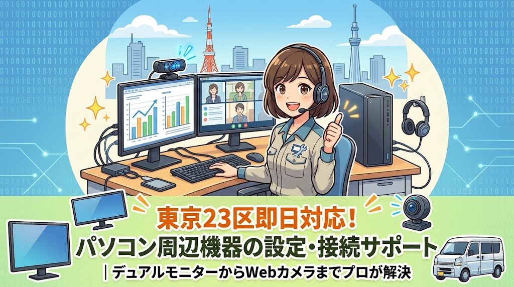 東京23区即日対応！パソコン周辺機器の設定・接続サポート｜デュアルモニターからWebカメラまでプロが解決