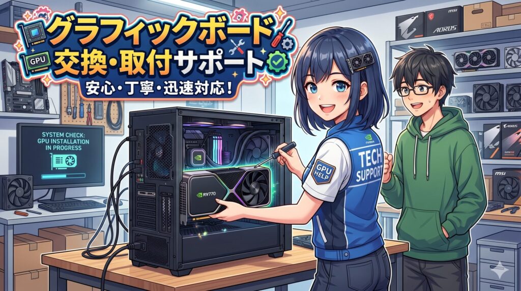 グラフィックボード交換・取付サポート