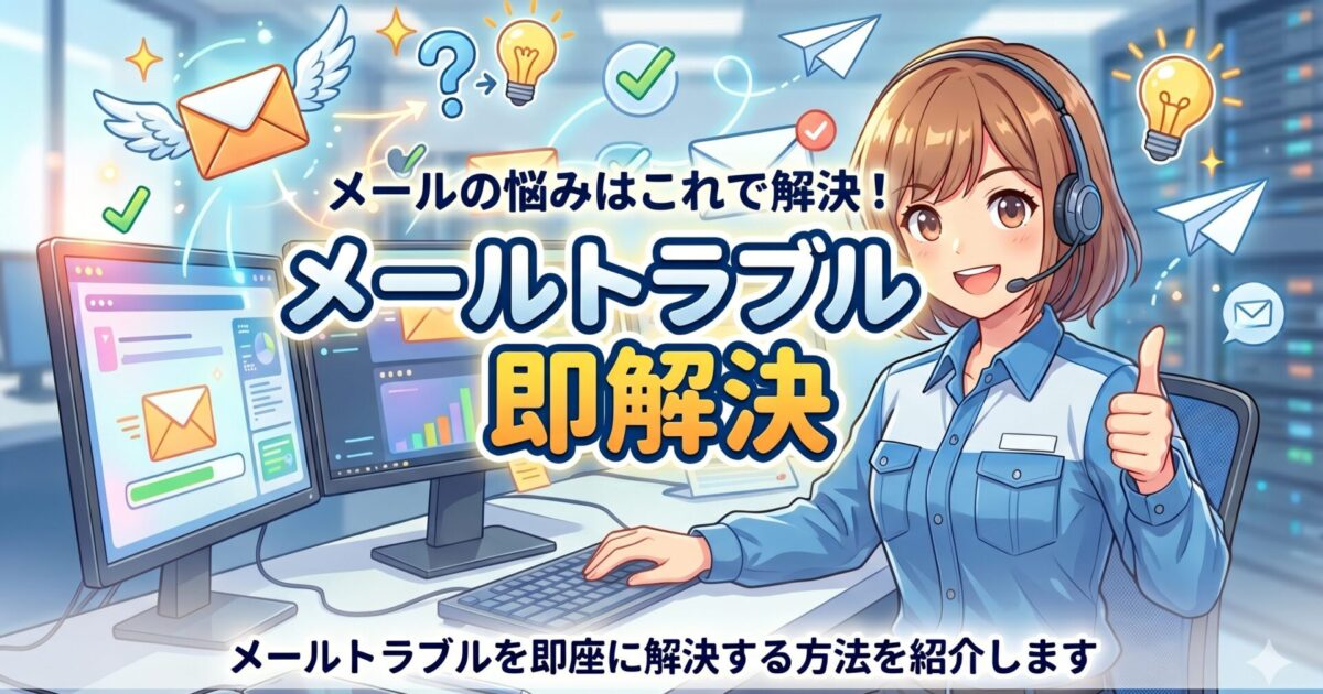 メールトラブル即解決いたします