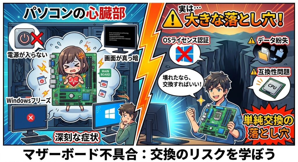 マザーボード不具合：交換のリスク