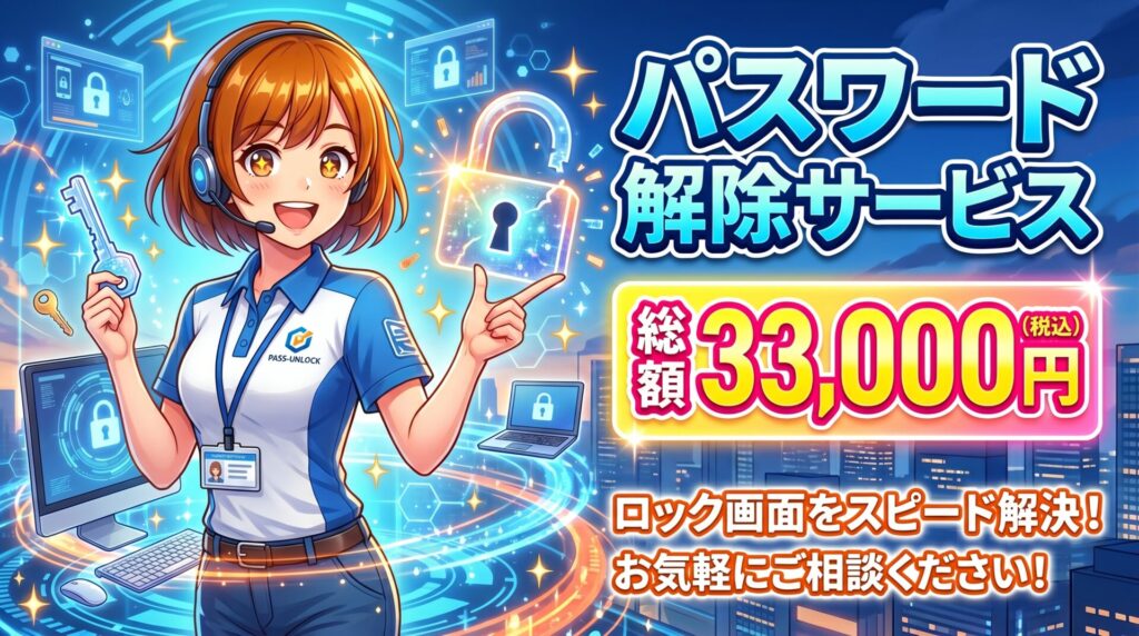 パスワード解除コース総額33000円
