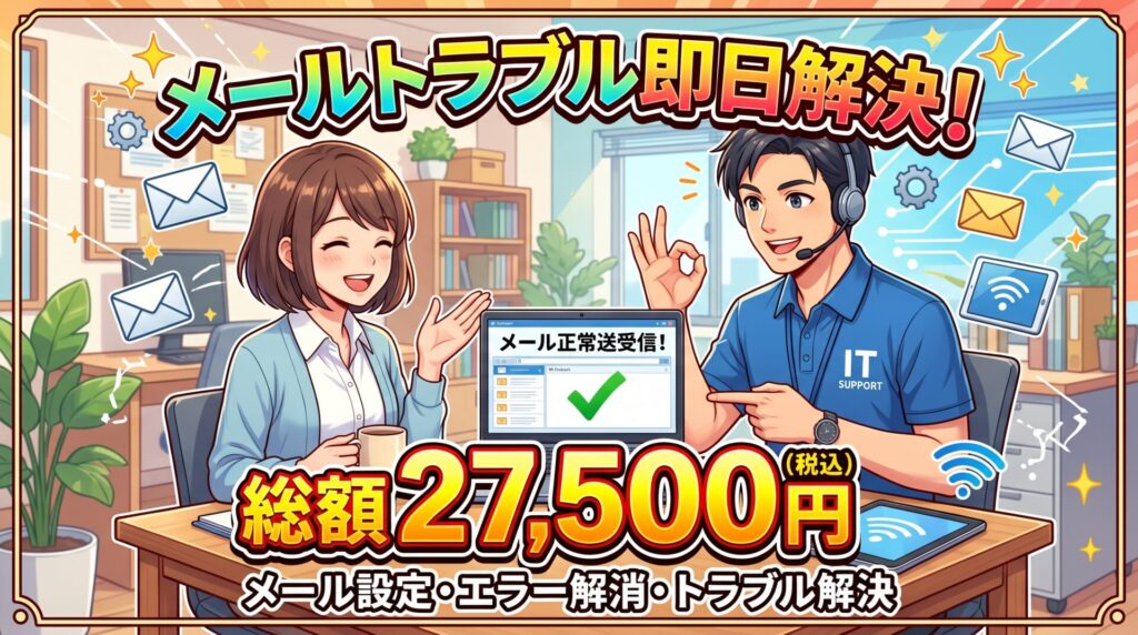 メールトラブル解決費用は27500円です