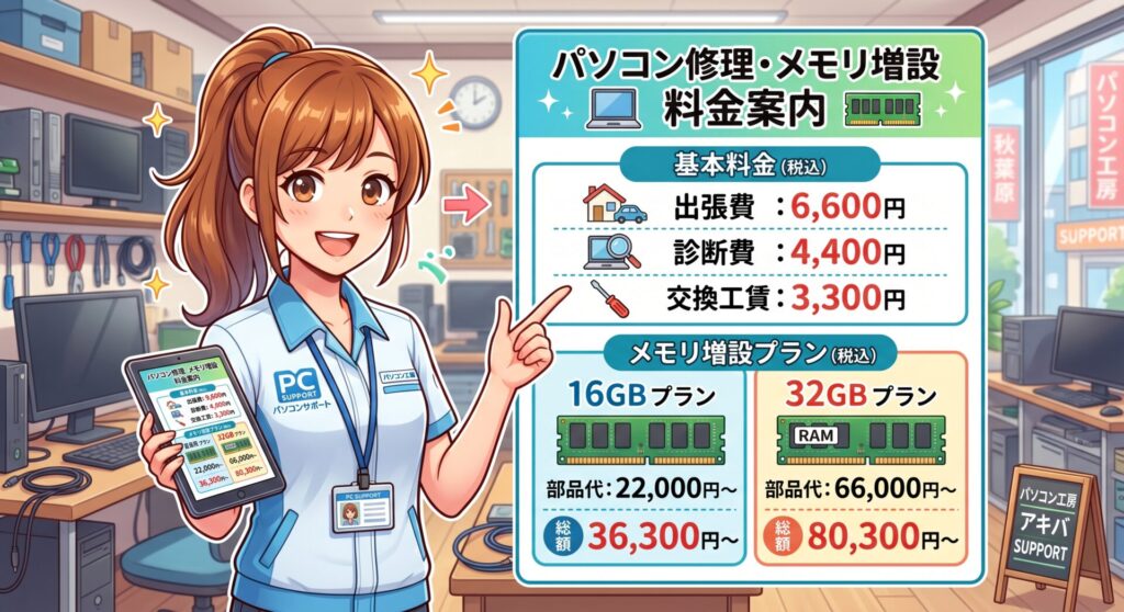 メモリ増設・交換