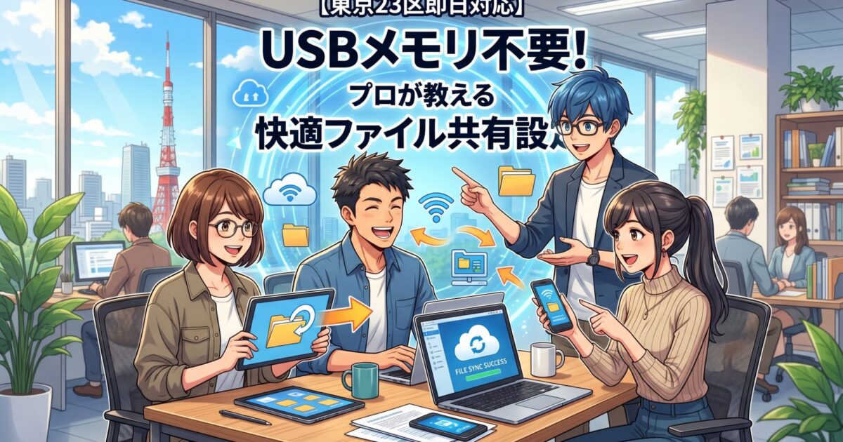【東京23区即日対応】USBメモリ不要！プロが教える快適ファイル共有設定