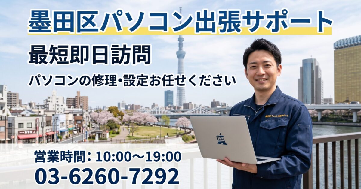 【墨田区錦糸町・押上】PC修理・初期設定｜即日最短30分で急行