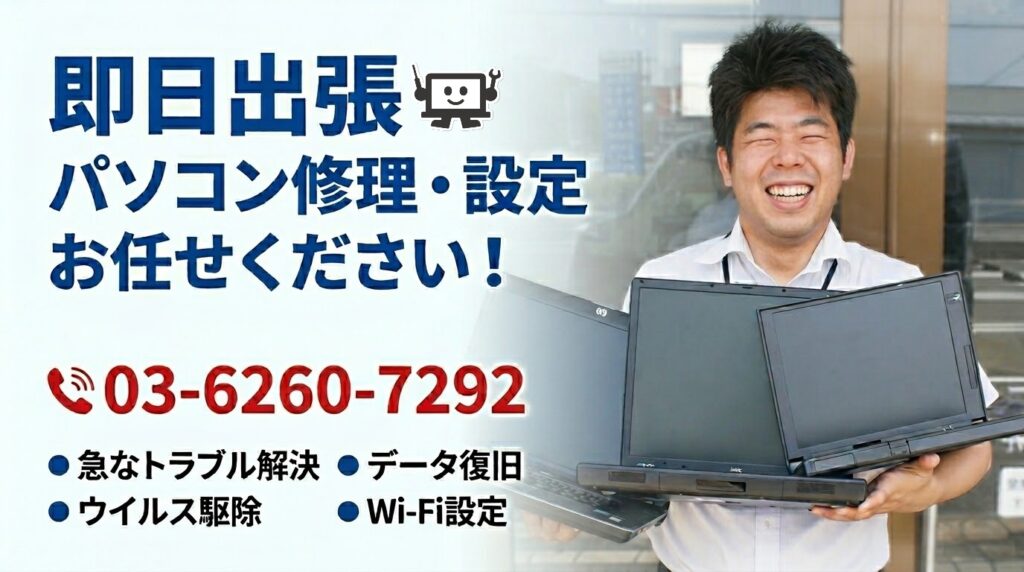わたくし土橋がパソコントラブルを解決いたします
